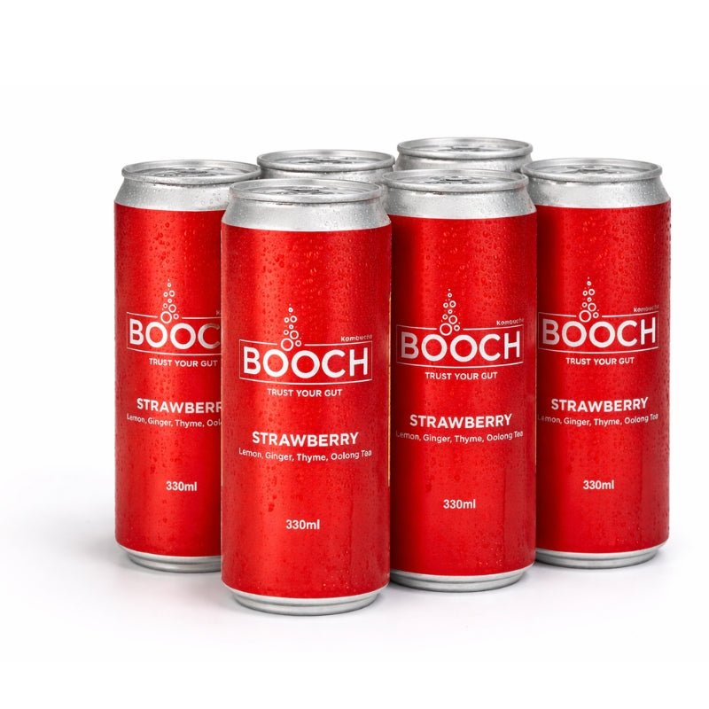 Booch Strawberry Kombucha Can, 330ml