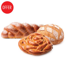 Artcaffe Assorted Whole Breads, 3pc