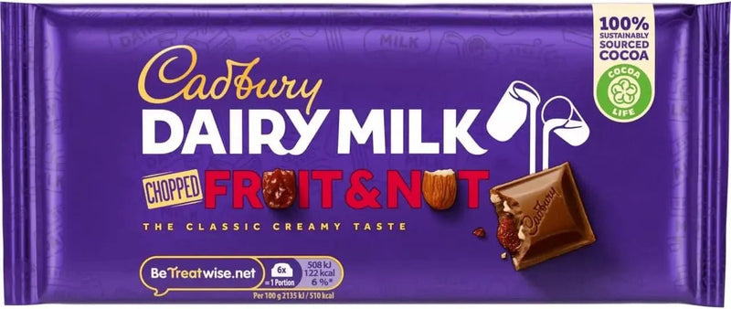 Cadbury Dairymilk Fruit And Nut, 95g