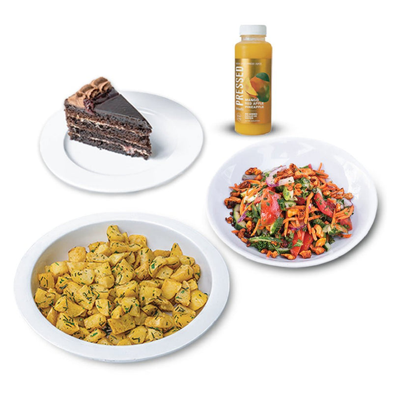 Artcaffe Salad & Potatoes with Juice & Cake