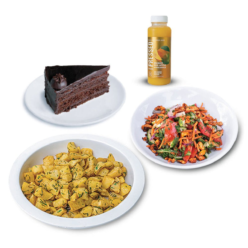 Artcaffe Salad & Potatoes with Juice & Cake