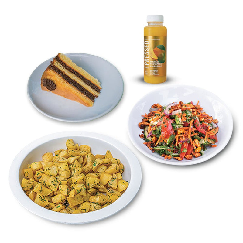 Artcaffe Salad & Potatoes with Juice & Cake