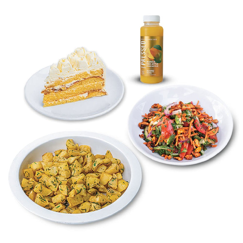 Artcaffe Salad & Potatoes with Juice & Cake
