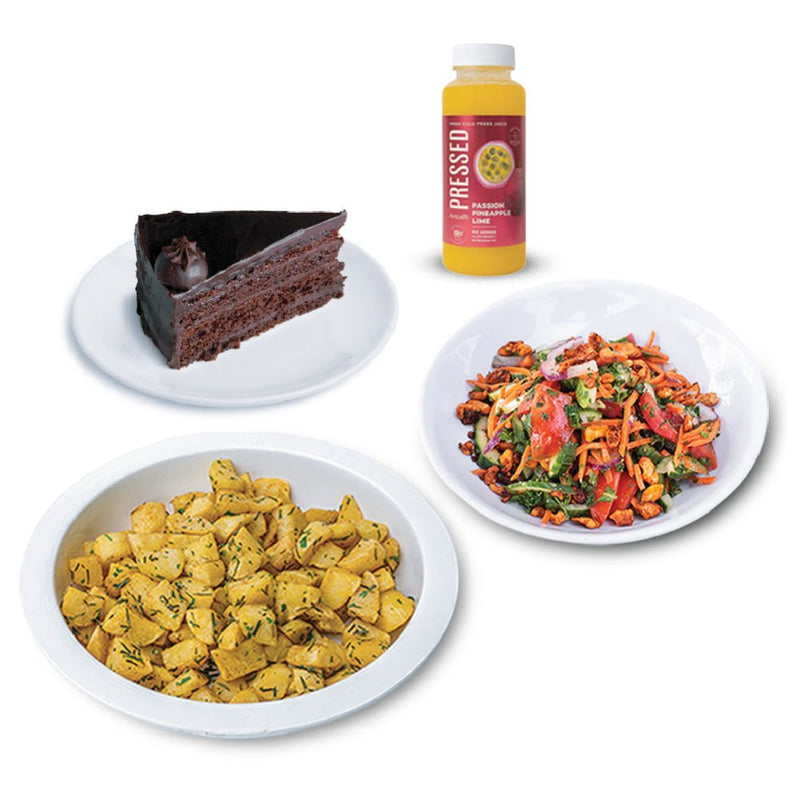 Artcaffe Salad & Potatoes with Juice & Cake