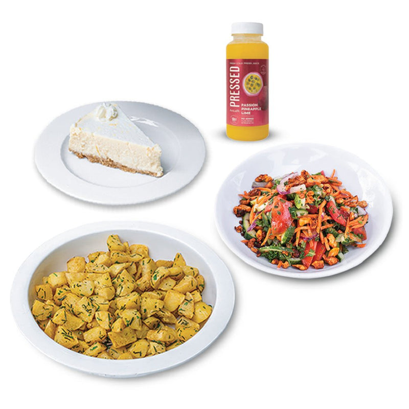 Artcaffe Salad & Potatoes with Juice & Cake