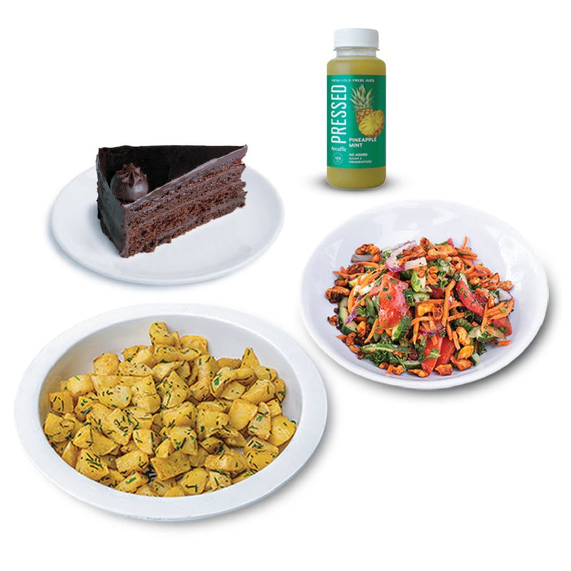 Artcaffe Salad & Potatoes with Juice & Cake
