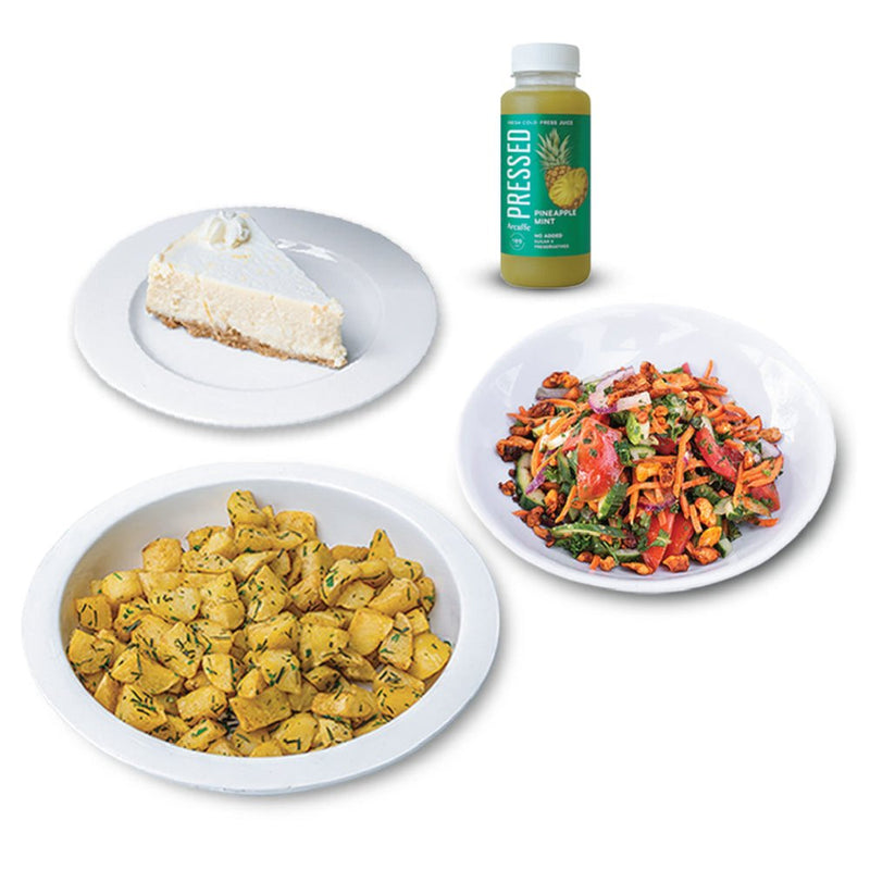 Artcaffe Salad & Potatoes with Juice & Cake