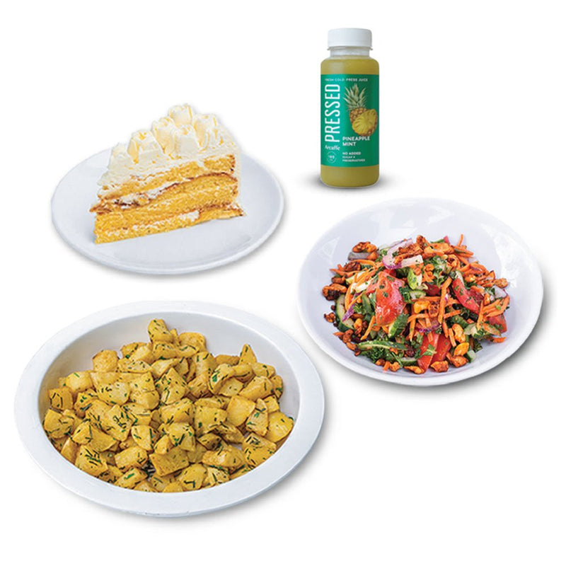 Artcaffe Salad & Potatoes with Juice & Cake