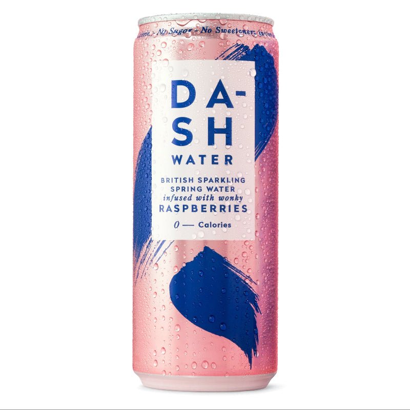 Dash Sparkling Water Raspberries Can, 330ml