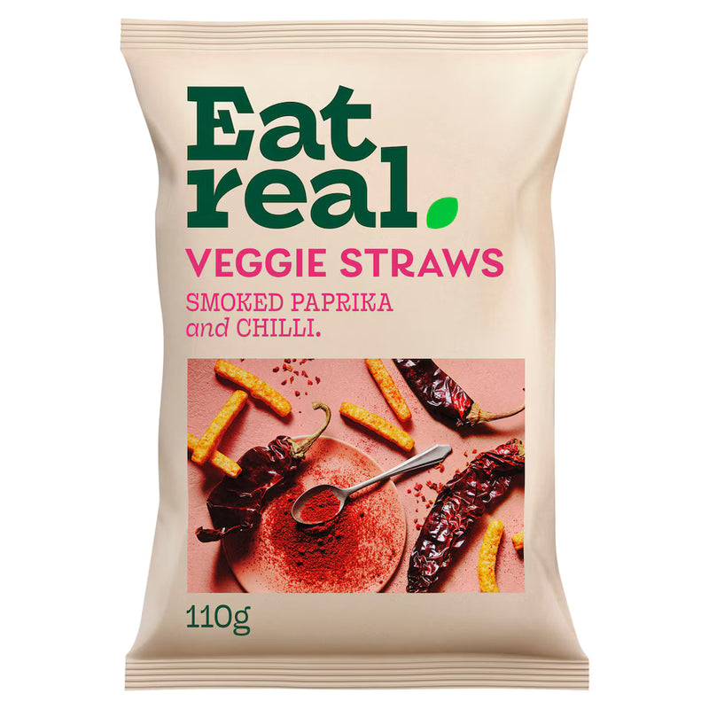 Eat Real Veggie Straws Smoked Paprika And Chilli, 110g