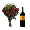 Red Wine and Flowers Gift Hamper