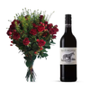 Red Wine and Flowers Gift Hamper