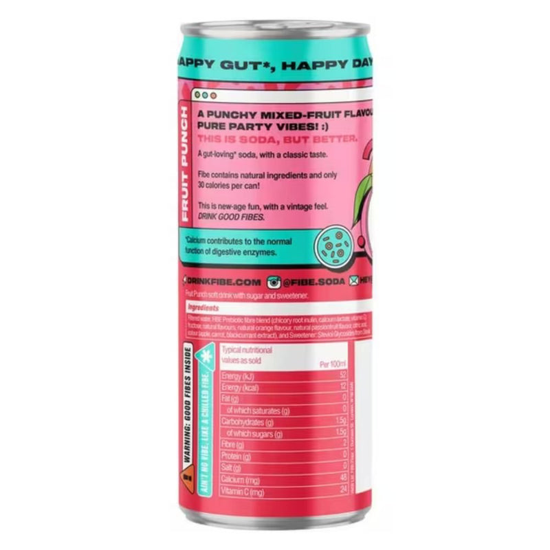 Fibe Soda Fruit Punch Can, 250ml