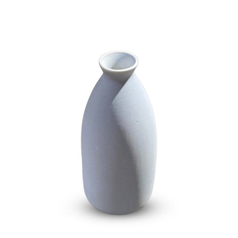 H25.5cm, 653 Ceramic Vase Tall White