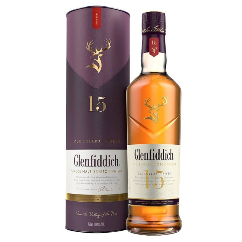 Glenfiddich 15 Year Old Single Malt Scotch Whisky, 750ml