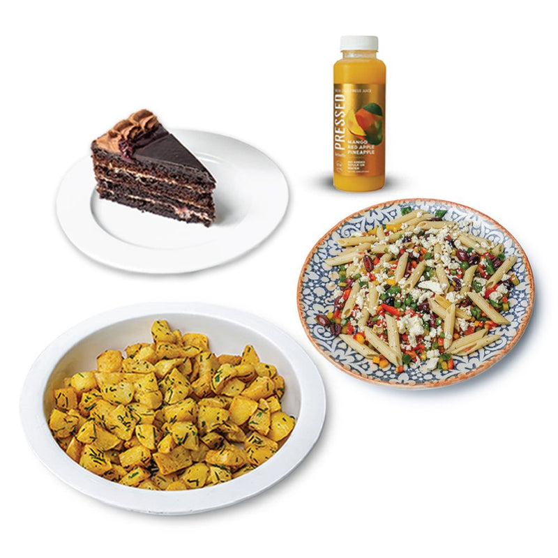 Artcaffe Salad & Potatoes with Juice & Cake