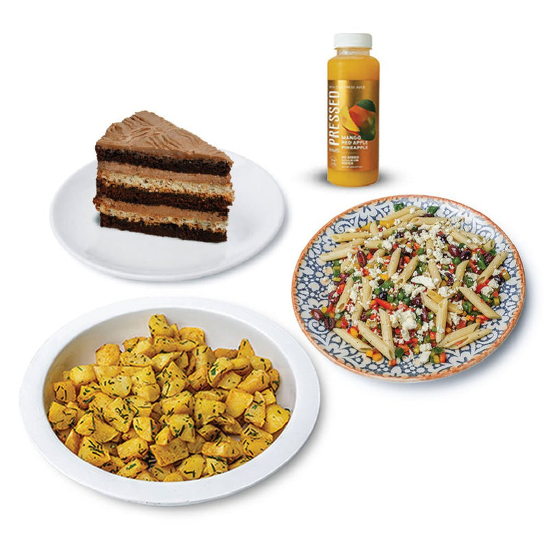 Artcaffe Salad & Potatoes with Juice & Cake
