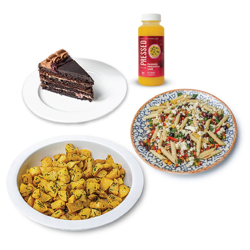 Artcaffe Salad & Potatoes with Juice & Cake