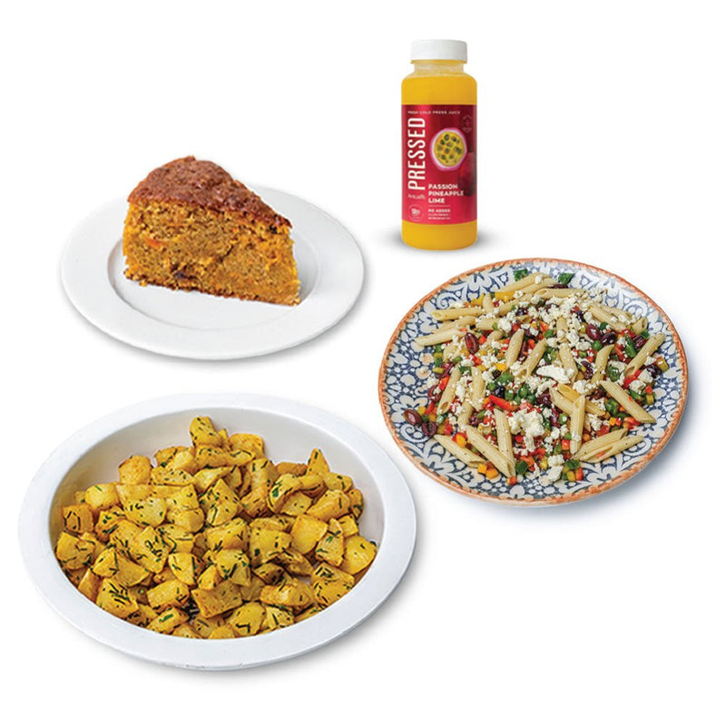 Artcaffe Salad & Potatoes with Juice & Cake