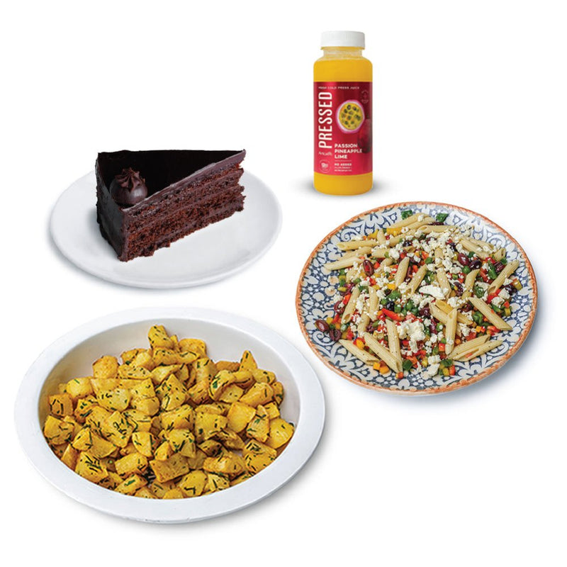 Artcaffe Salad & Potatoes with Juice & Cake