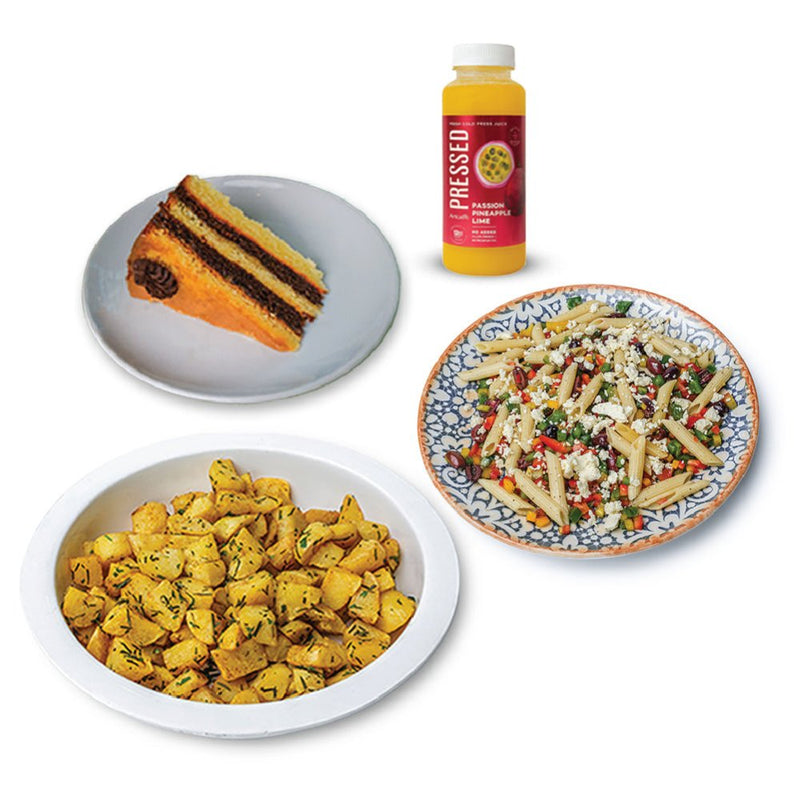 Artcaffe Salad & Potatoes with Juice & Cake