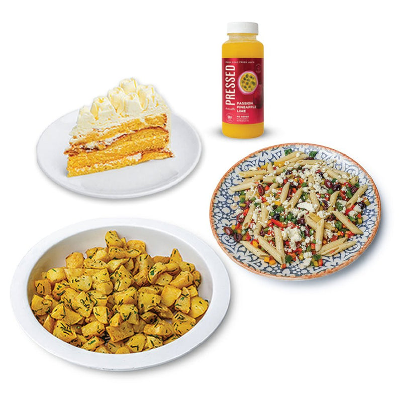 Artcaffe Salad & Potatoes with Juice & Cake