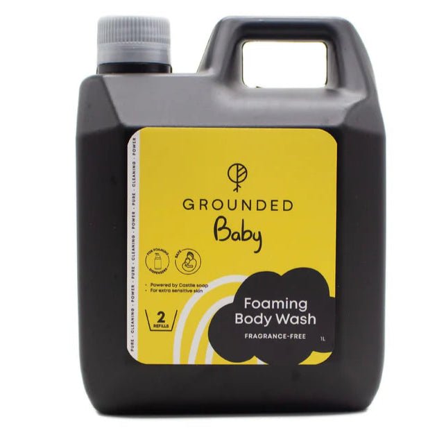 Grounded Baby Foaming Body Wash Refill Fragrance Free, 1000ml