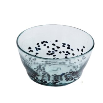Shanga Sasha Salad Bowl Medium White Dots