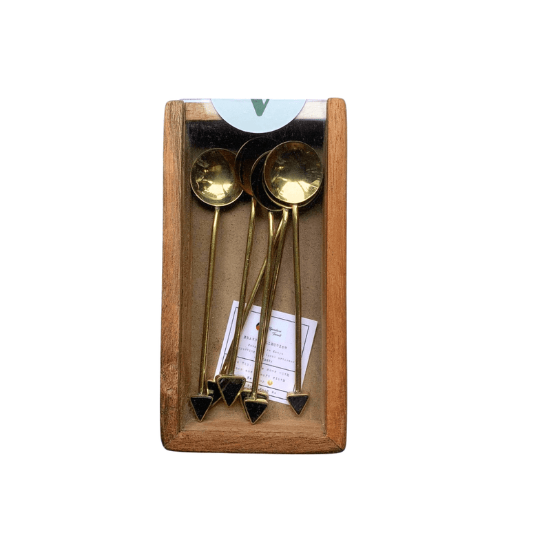 Nyumbani Trends Terra Brown Brass Spoons , 10.27cm