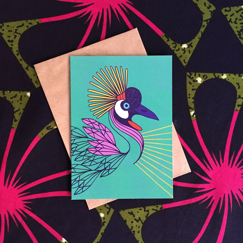 Lulu Kitololo Greeting Card Crane