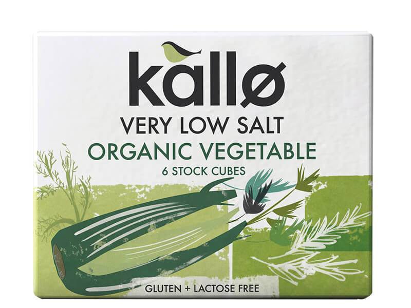 Kallo Organic Vegetable Stock Cubes Low Salt, 60g