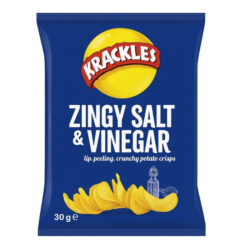 Krackles Zingy Salt & Vinegar Crisps, 30g