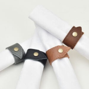 AO Leather Napkin Ring, 6Pcs