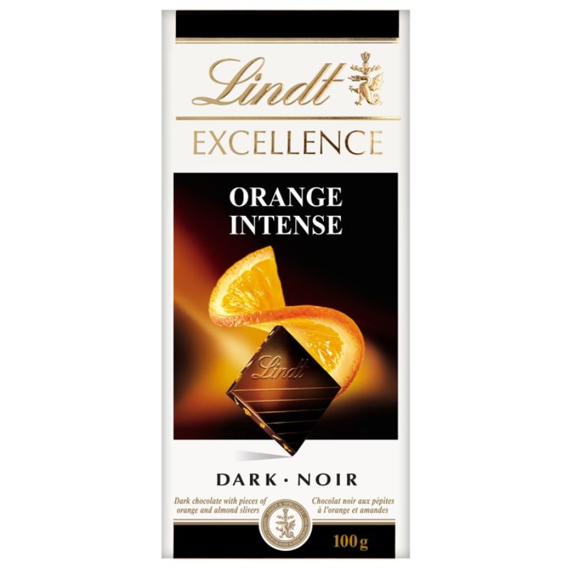 Lindt Excellence Intense Orange Dark Chocolate, 100g