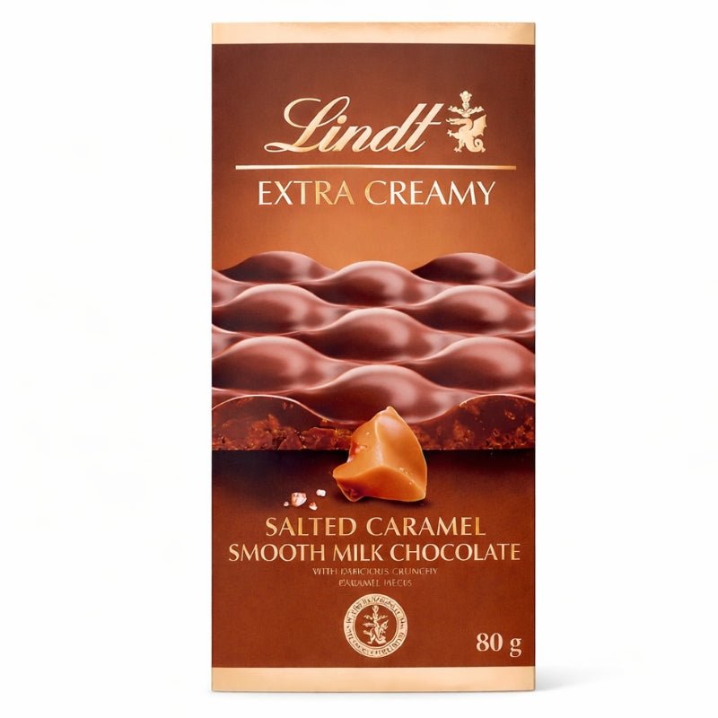 Lindt Extra Creamy Salted Caramel Smooth Milk Chocolate, 80g