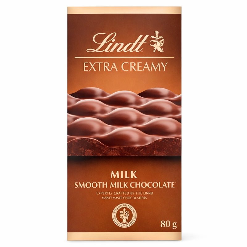 Lindt Extra Creamy Smooth Milk Chocolate, 80g
