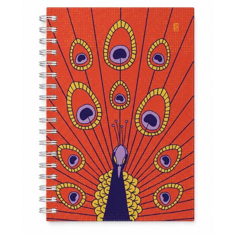 Lulu Kitololo Shining Birds Peacock Spiral Notebook