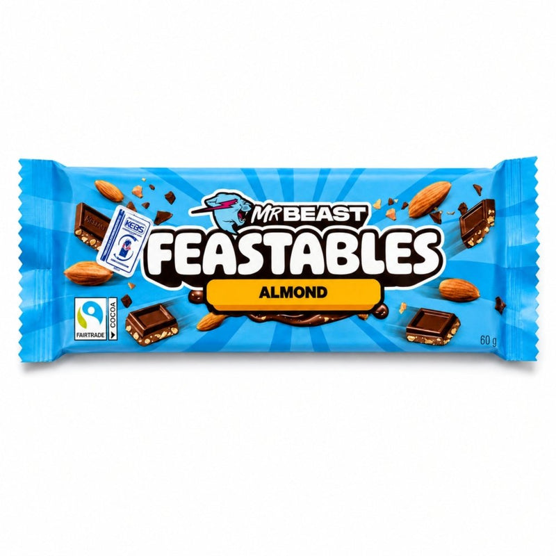 MrBeast Feastables Almond Chocolate Bar, 60g