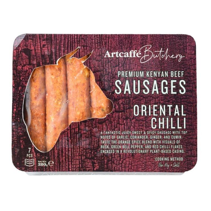 Artcaffe Beef Oriental Chilli Sausages, 300g