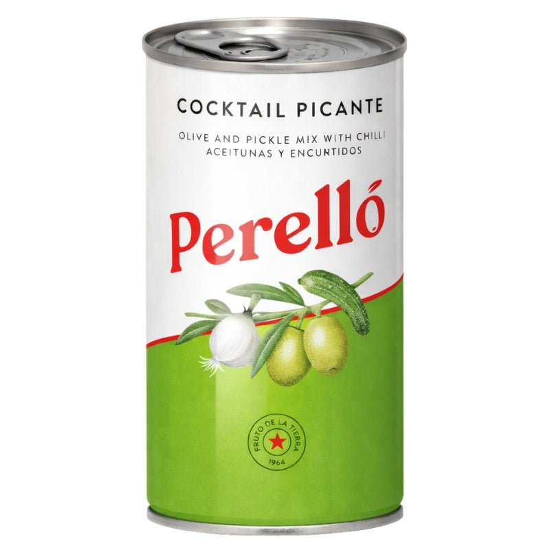 Perello Cocktail Picante Olive And Pickle Mix, 150g