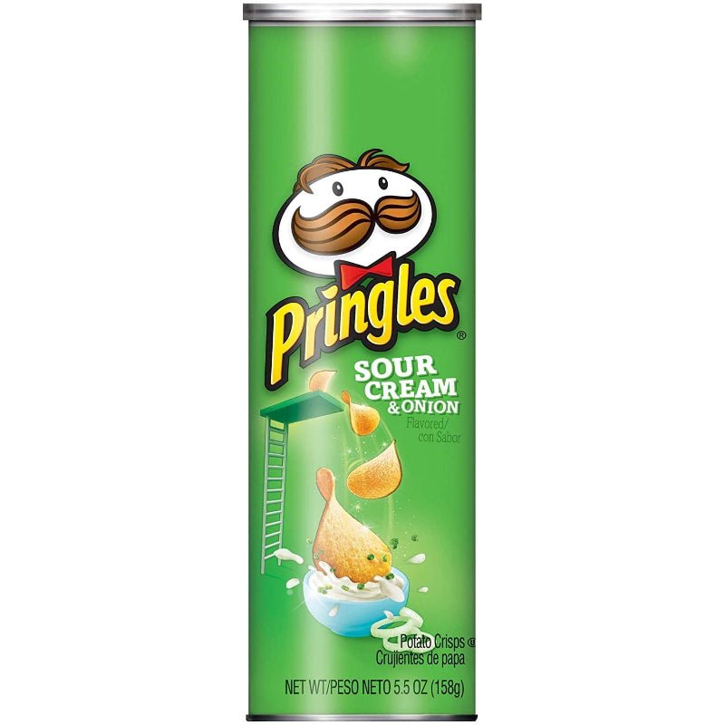 Pringles Sour Cream and Onion Potato Chips , 158g