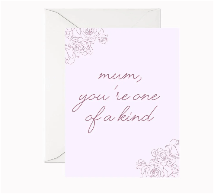 Art Carte Greeting Card - One Of A Kind Mom