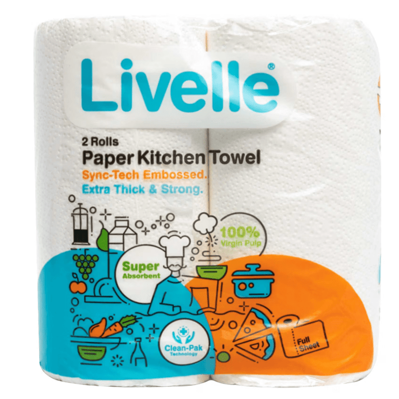 Livelle Kitchen Towel Twin Pack, 2pcs