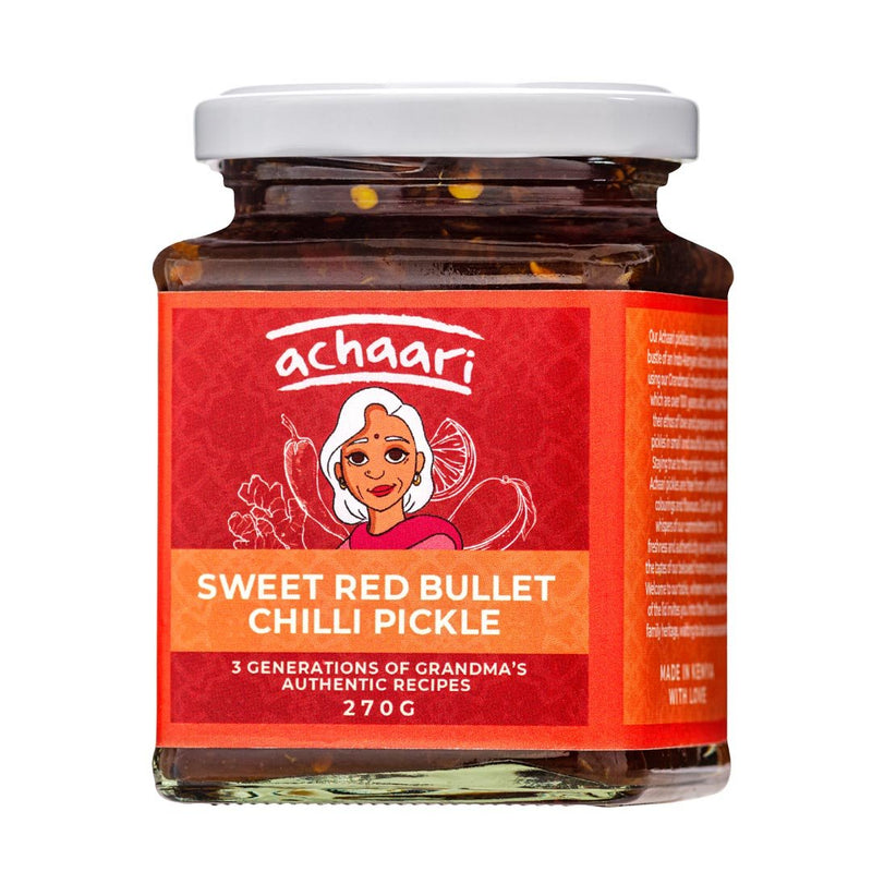 Achaari Sweet Red Bullet Chilli Pickle, 410g