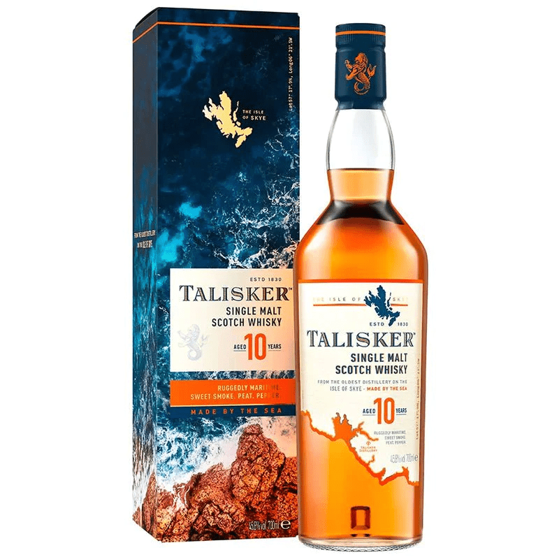 Talisker 10 Years Old Single Malt Scotch Whisky, 750ml