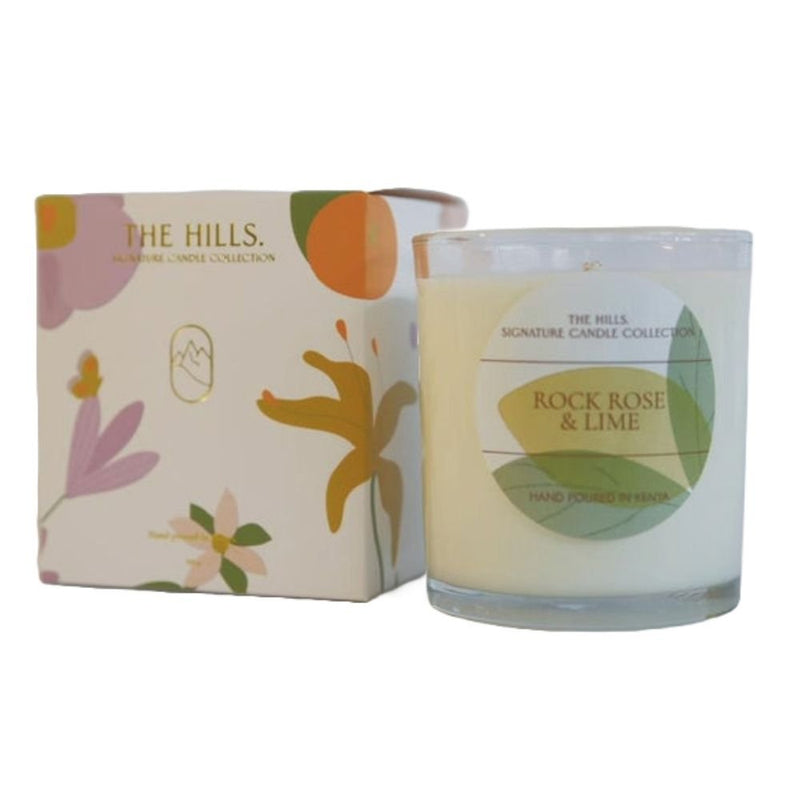 The Hills Rock Rose & Lime Signature Collection Candle