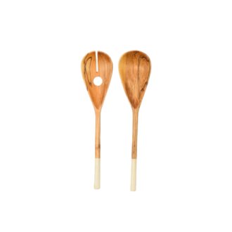 Kadi Kraft Oval Head Salad Set With Hole With White Bone