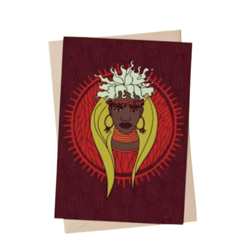 Lulu Kitololo Greeting Card Aja Orisha Goddess