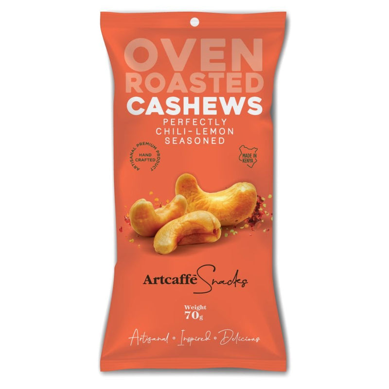 Artcaffe Roasted Cashews with Chilli Lemon, 70g