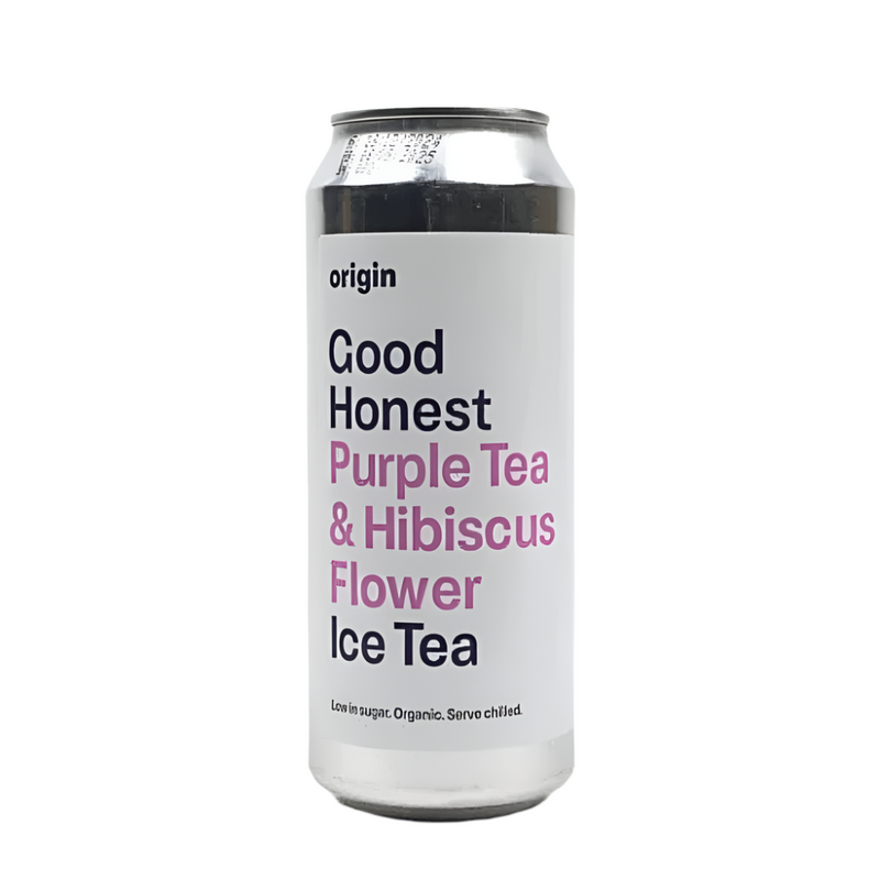Origin Good Honest Purple & Hibiscus Flower Iced Tea Can, 500ml